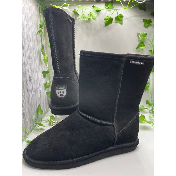 NEW Bearpaw Dorado Black Womans Winter Warm Boots 10 - Picture 1 of 9